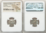 THRACIAN KINGDOM. Lysimachus (305-281 BC). AR drachm (18mm, 12h). NGC Choice Fine, scuffs. Posthumous issue under Lysimachus of Thrace, Colophon, ca. ...