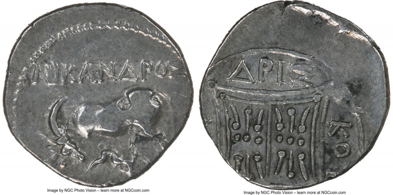 ILLYRIA. Apollonia. Ca. 2nd-1st Centuries BC. AR drachm (17mm, 1h). NGC VF, mark...