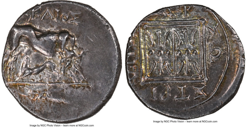 ILLYRIA. Dyrrhachium. Ca. 3rd-1st centuries BC. AR drachm (18mm, 3h). NGC AU. Al...