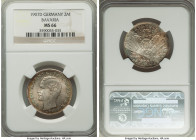 Bavaria. Otto 2 Mark 1907-D MS66 NGC, Munich mint, KM913. Rainbow peripheral tone with taupe-gray centers. 

HID09801242017

© 2022 Heritage Aucti...