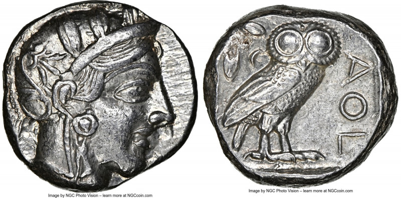 ATTICA. Athens. Ca. 440-404 BC. AR tetradrachm (22mm, 17.18 gm, 7h). NGC Choice ...