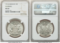 Hamburg. Free City 3 Mark 1912-J MS66 NGC, Hamburg mint, KM620. Frosted white with lemon edge toning. 

HID09801242017

© 2022 Heritage Auctions |...