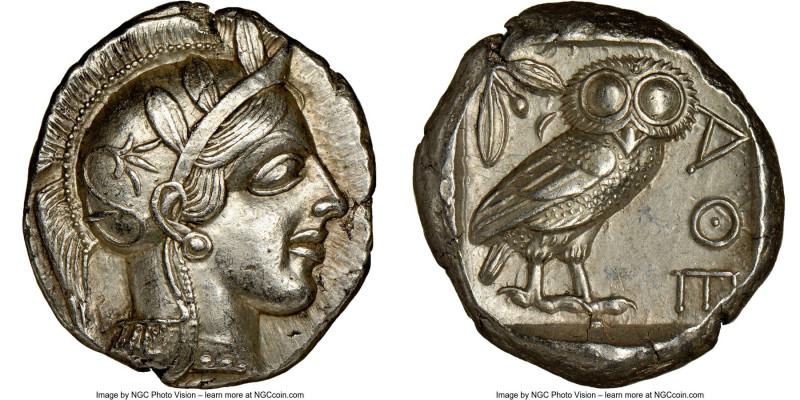 ATTICA. Athens. Ca. 440-404 BC. AR tetradrachm (24mm, 17.17 gm, 1h). NGC Choice ...