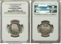 Württemberg. Wilhelm II Proof 2 Mark 1913-F PR66 Ultra Cameo NGC, Stuttgart mint, KM631. A radiant gem with deep mirrored fields and fully frosted dev...