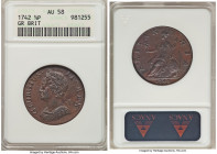 George II 1/2 Penny 1742 AU58 ANACS, KM579.1, S-3718. Fully struck-up and pleasingly patinated with chestnut tones. 

HID09801242017

© 2022 Herit...
