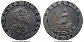 George III Pair of Certified Assorted Pennies 1797-SOHO PCGS, 1) Penny - XF45, KM618, S-3777 10 Leaves variety 2) 2 Pence - XF Details (Cleaned), KM61...