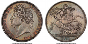 George IV Crown 1821 AU50 PCGS, KM680.1, S-3805. SECUNDO edge. Khaki green and deep orange tone. Includes Bowers and Ruddy Galleries Auction tag. 

...