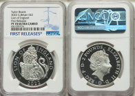 Elizabeth II silver Proof "Lion of England" 2 Pounds 2022 PR70 Ultra Cameo NGC, KM-Unl. Tudor Beasts - Lion of England. First Releases. Includes mint ...
