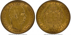 George I gold 20 Drachmai 1884-A AU58 NGC, Paris mint, KM56. One year type. AGW 0.1867 oz. 

HID09801242017

© 2022 Heritage Auctions | All Rights...