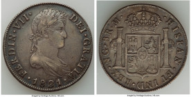 Ferdinand VII 8 Reales 1821 NG-M VF, Nueva Guatemala mint, KM66. 38mm. 26.86gm. Accompanied by a Coinhunter flip. From the Long Island Collection 

...