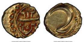 5-Piece Lot of Certified Assorted gold Fanam Issues, 1) Mysore. Tipu Sultan AM 1216 (1788) - MS63 PCGS, Patan mint, KM128.1. 0.39gm 2) Mysore. Kanthir...