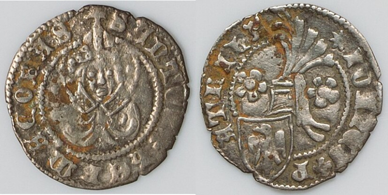 Aquileia. Giovanni di Moravia Denaro ND (1387-1394) VF, Biaggi-188. 17.1mm. 0.69...