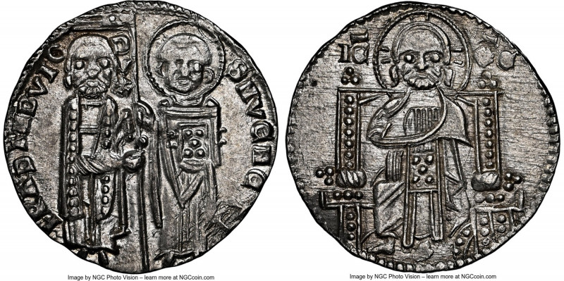 Venice. Francesco Dandolo Grosso ND (1328-1339) MS63+ NGC, Paolucci-2. 2.12gm. ...