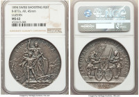 Confederation silver "Lucerne Shooting Festival" Medal 1894 MS62 NGC, Richter-877a. 45mm. Luzern Cantonal shooting festival. 

HID09801242017

© 2...