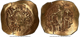 Andronicus II Palaeologus (AD 1282-1328), with Michael IX. AV/EL hyperpyron (28mm, 6h). NGC Choice VF, scratches. Constantinople, ca. AD 1294-1320. Ha...