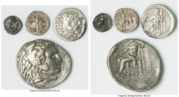 ANCIENT LOTS. Greek. Macedonian Kingdom. Ca. 4th-3rd centuries. Lot of four (4) AR issues. Fine-Choice Fine. Includes: Four Macedonian AR issues, vari...