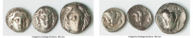 ANCIENT LOTS. Greek. Carian Islands. Rhodes. Ca. 3rd-early 2nd centuries BC. Lot of three (3) AR issues. Fine. Includes: Three AR issues, various magi...