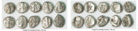 ANCIENT LOTS. Greek. Achaemenid Persia. Ca. 5th-4th century BC. Lot of ten (10) AR sigloi. Fine, countermarks. Includes: Ten AR sigloi, Persian king o...