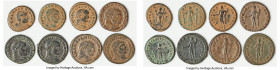 ANCIENT LOTS. Roman Imperial. Ca. 3rd-4th centuries AD. Lot of eight (8) BI follis or nummi. Fine. Includes: Eight Roman Imperial AE follis, different...