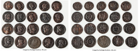 ANCIENT LOTS. Roman Imperial. Ca. 4th century AD. Lot of twenty (20) AE3/4 or BI nummi. Choice VF-XF. Includes: Twenty Roman Imperial AE nummi, variou...