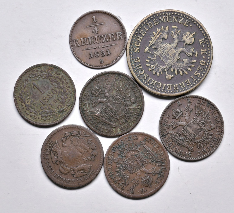 Franz Joseph I. 1848 - 1916
Münzen Kaisertum Österreich. Lot. 7 Stück diverse Kr...