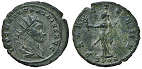 Claudius II. Gothicus (268-270)
Römische Münzen, Römische Kaiserzeit. AE-Antoninianus, 269 n. Chr.. Büste / Pax
Cyzicus, 1. Emission.
3,79g
RIC² 937
s...