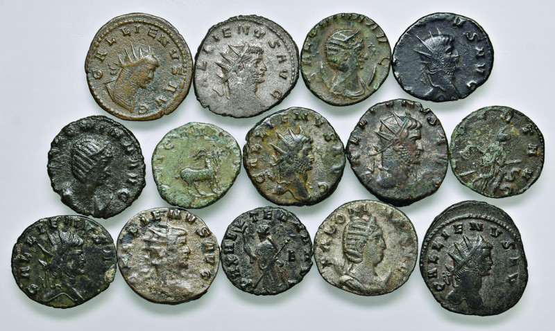 Lot (14 Stk.)
Römische Münzen, Lots. Lot aus 14 AE- und Billon-Antoniniani des G...