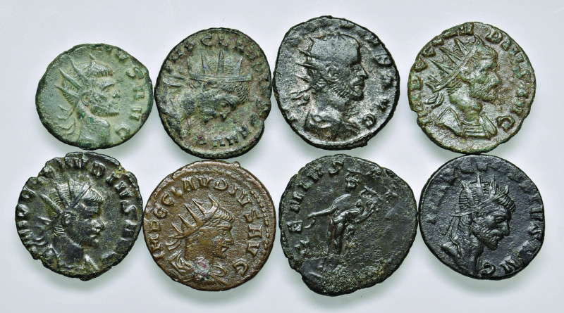 Lot (8 Stk.)
Römische Münzen, Lots. Lot aus 8 AE-Antoniniani des Claudius II. Go...