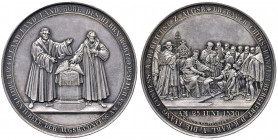 Stadt
Deutschland, Augsburg. Ag-Medaille, 1831. zur 300 Jahrfeier der Übergabe der Augsburger Konfession, ohne Randschrift, Ø 45 mm, von Loos u. C. Pf...