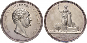 Maximilian I. Joseph 1806 - 1825
Deutschland, Bayern. Ag-Medaille, o. Jahr (um 1820). Prämie für Studenten, Avers: Kopf // Minerva mit Speer und Schil...
