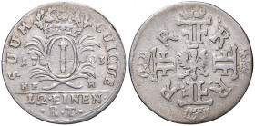 Friedrich I. 1701 - 1713
Deutschland, Brandenburg - Preußen. 1/12 Taler, 1703 H.F-H / R.T. 3,27g
Schön 8
ss