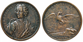 Friedrich II. der Große 1740 - 1786
Deutschland, Brandenburg - Preußen. Cu Medaille, 1740. auf den Regierungsantritt, Av. CAR. FREDERIC. BORUSSOR. REX...