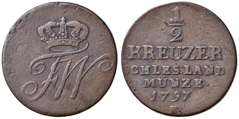 Friedrich Wilhelm II. 1786 - 1797
Deutschland, Brandenburg - Preußen. 1/2 Kreuze...
