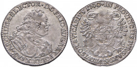 Friedrich August II. 1733 - 1763
Deutschland, Sachsen. Groschen, 1740. Vikariat
1,78g
Slg. Merseburger 1694, Kohl 522
Prägeschwäche
ss+