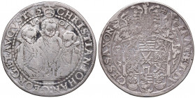 Christian II, Johann Georg und August 1591 - 1611
Deutschland, Sachsen-Kurlinie ab 1547 (Albertiner). Taler, 1601 H-B. Dresden
28, 82g
Dav. 7557, Schn...