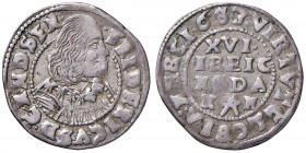 Ernst III. 1601 - 1622
Deutschland, Schleswig - Holstein. Schreckenberger, o. Jahr. 3,85g
Weim. 171 var., Lange 872b
ss