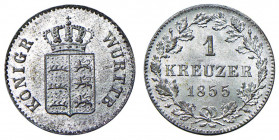 Wilhelm I. 1816 - 1864
Deutschland, Württemberg. 1 Kreuzer, 1855. Stuttgart
0,79g
Jaeger 66, AKS 110, Klein/Raff 104
stgl