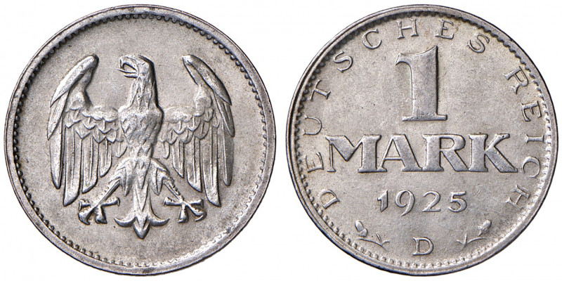 1 Mark, 1925 D
Deutschland, Weimarer Republik 1918 - 1933. München. 5,00g
J 311,...