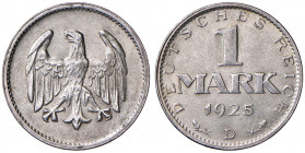 1 Mark, 1925 D
Deutschland, Weimarer Republik 1918 - 1933. München. 5,00g
J 311, KM 42
f.stgl