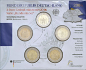 2 Euro, 2006
Deutschland, Republik 1949 - heute. Gedenkmünzenset Deutschland / Holstentor. stgl