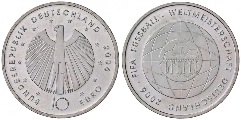 10 Euro, 2006
Deutschland, Republik 1949 - heute. Fußball WM 2006 in Deutschland...