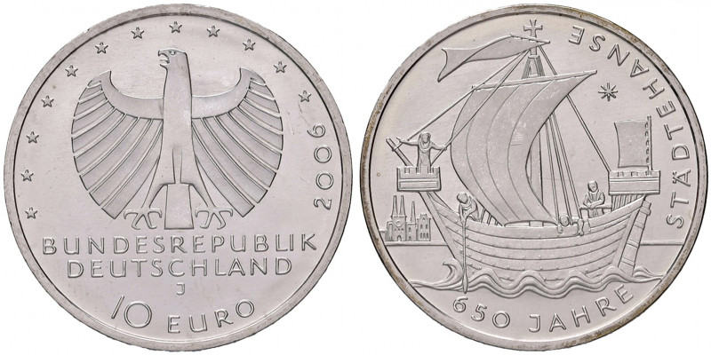 10 Euro, 2006
Deutschland, Republik 1949 - heute. 650 Jahre Städtehanse Mz. J (J...