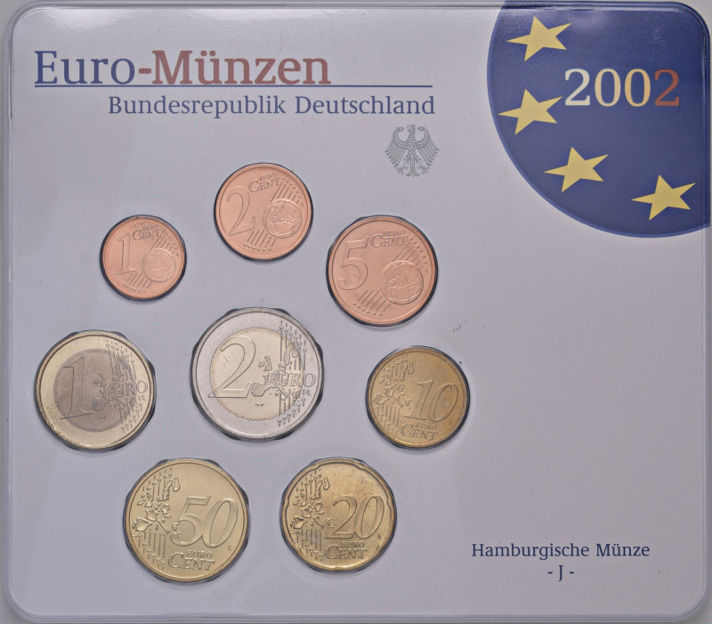 Kursmünzensatz J, 2002
Deutschland, Republik 1949 - heute. stgl