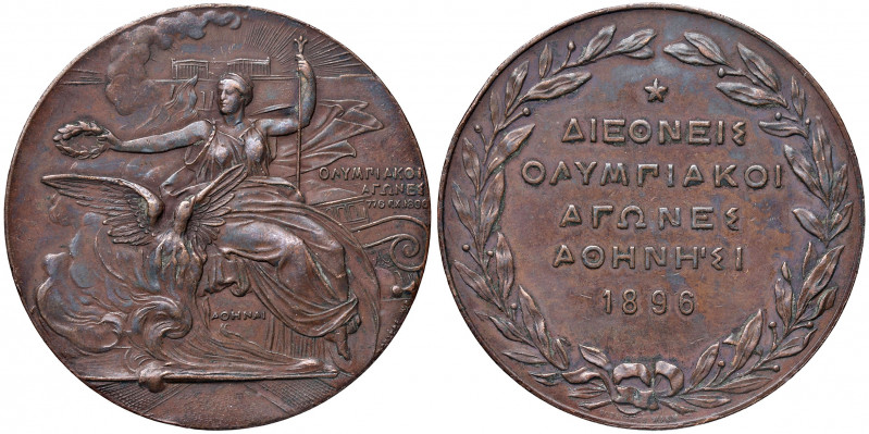 Bronzemedaille, 1896
Griechenland. für die Teilnehmer der 1. Olympischen Spiele ...