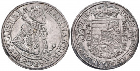 Erzherzog Ferdinand 1564 - 1595
Taler, o. Jahr. Ensisheim
27,93g
Voglh. 84/3var., Dav. 8088, Klem. 147
f.vz/vz