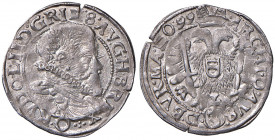 Rudolph II. 1576 - 1612
3 Kreuzer, (15)99. Wien
1,91g
MzA. Seite 85
min. Sf. am Rand
f.vz