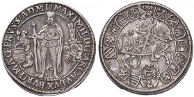 Erzherzog Maximilian - Als Hochmeister des Deutscher Orden 1590 - 1618
1/4 Taler, o. Jahr. Hall
7,05g
M./T. 372
ss+