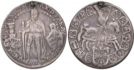 Erzherzog Maximilian - Als Hochmeister des Deutscher Orden 1590 - 1618
1/4 Taler, 1612. Hall
6,74g
M/T. --.
Henkelspur
f.ss