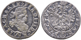 Ferdinand II. 1619 - 1637
3 Kreuzer, 1630. Wien
1,63g
Her. 1048b
f.ss/ss