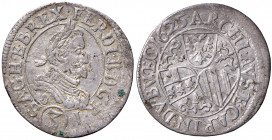 Ferdinand II. 1619 - 1637
3 Kreuzer, 1625 PS. St. Veit
1,55g
Her. 1113c
f.ss/ss